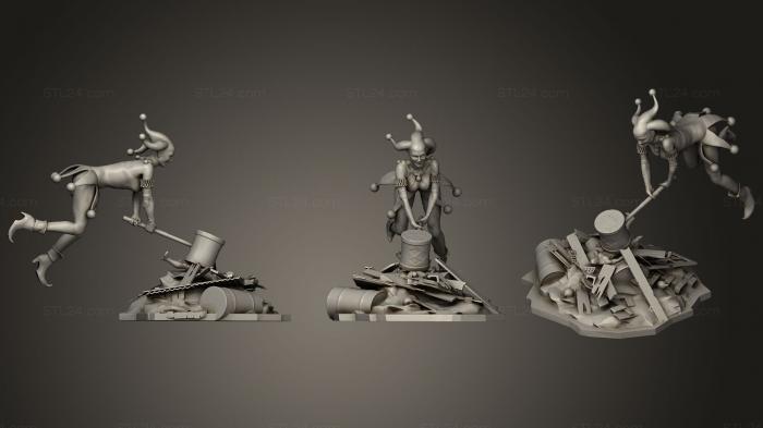 Статуэтки герои, монстры и демоны (Харли Квинн Лепить, STKM_0853) 3D модель для ЧПУ станка
